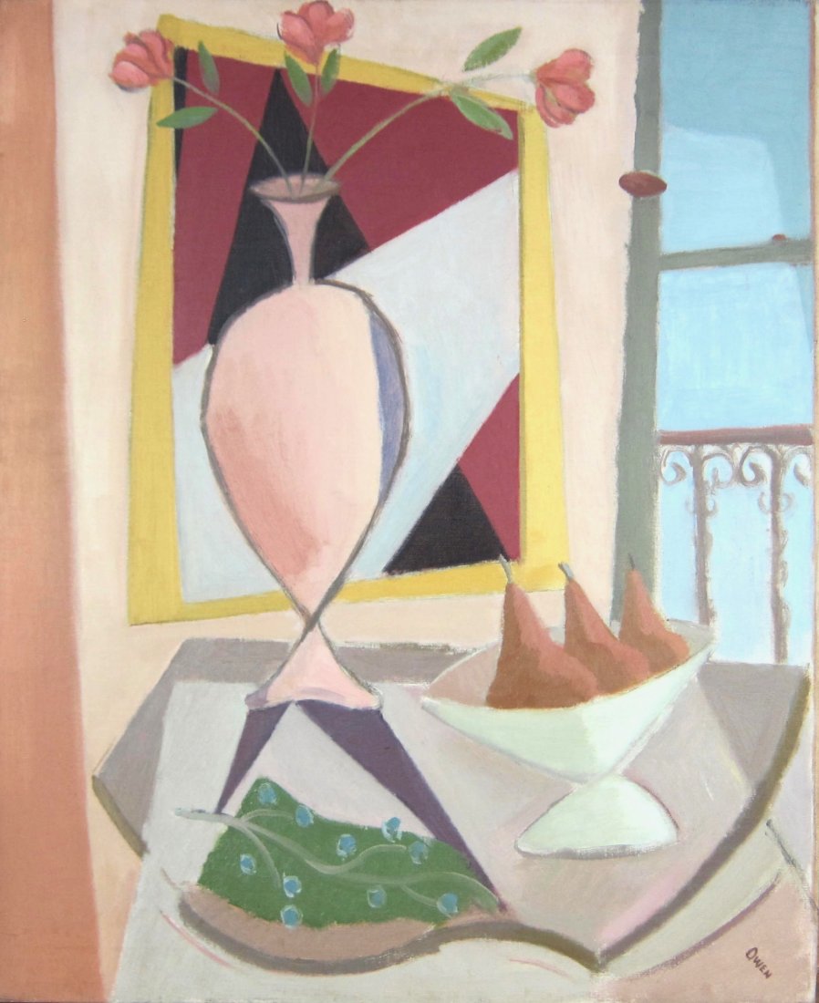 William B. Owen Jr. Abstract Painting -'Three Pears' (1 of 5)