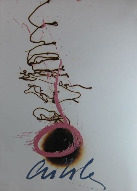 Dale Chihuly, mixed media on paper: Dale Chihuly (Washington, b.1941- ) Untitled – abstract expressionist painting Mixed media on paper c.1990’s 41 ½” x 29 ½” paper size, 47” x 35” overall Good original condition Housed in