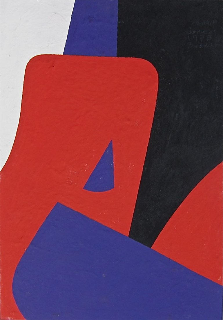 Sidney Jonas Budnick, 'Nude in Blue & Green '75': Sidney Jonas Budnick (American, 1921-1994) 'Nude in Blue and Green, '75' Oil on board 1975 Signed and dated upper right; signed, dated and titled verso. Housed in a contemporary metal frame. From the