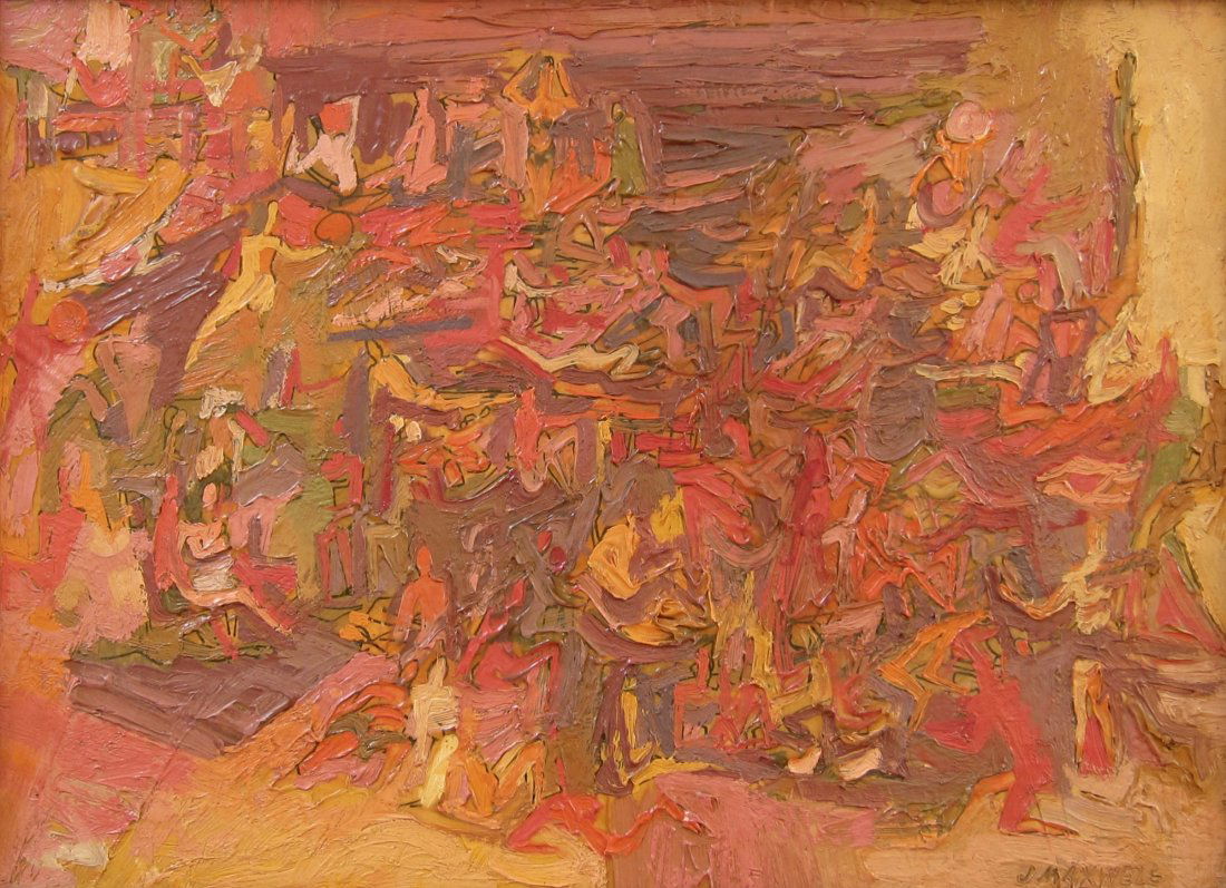 John Maxwell, study for mural, 'Bathers No.1' (1 of 4)