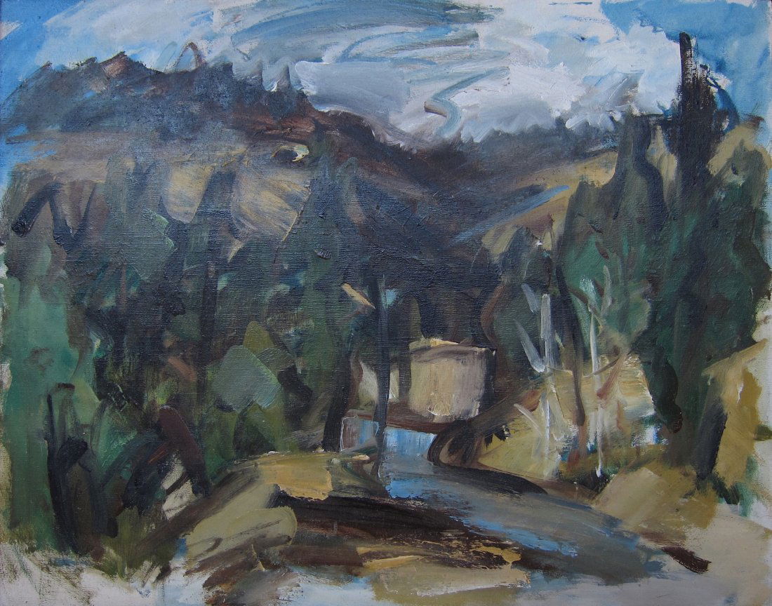 Eugene Pizzuto, Abstract landscape 'Road into (1 of 3)