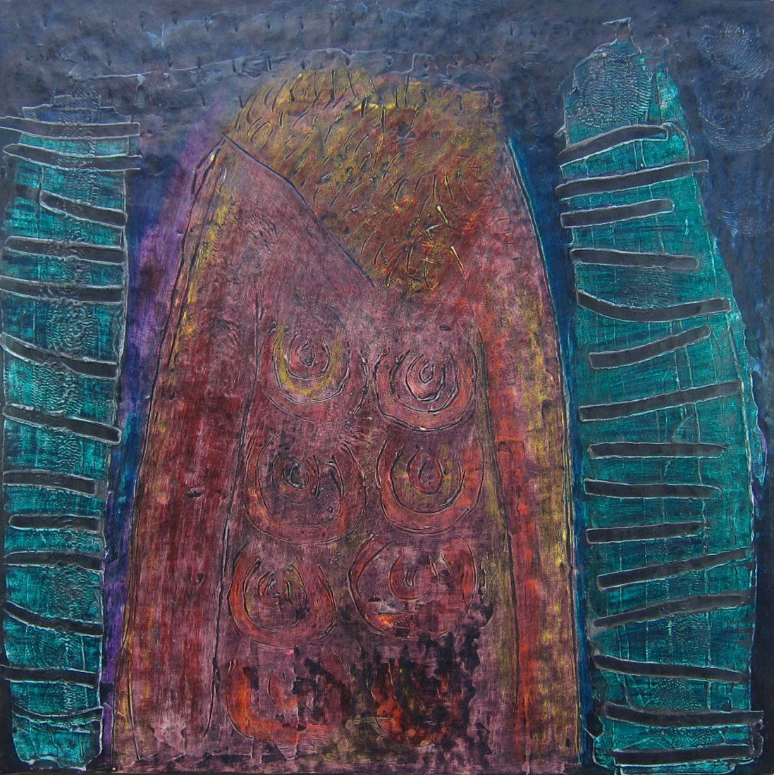Emilio Rodriguez Larrain, Mixed media painting (1 of 4)