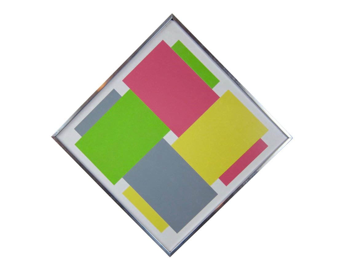 Charles Tauss, Hard Edge Oil Painting (1 of 3)