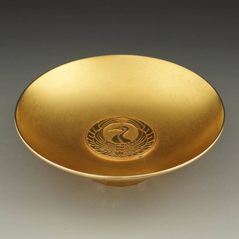 VINTAGE JAPANESE 24K GOLD PLATED BOWL
