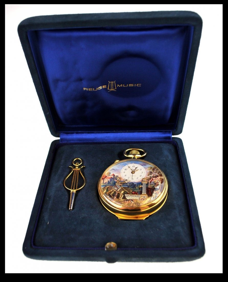 Swiss Automaton Music Box Pocket Watch, Arnex