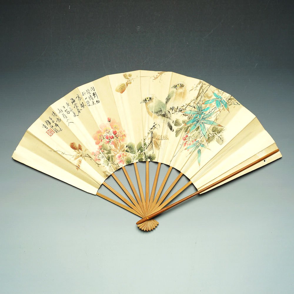 Chinese Framed Fan Painting (1 of 6)