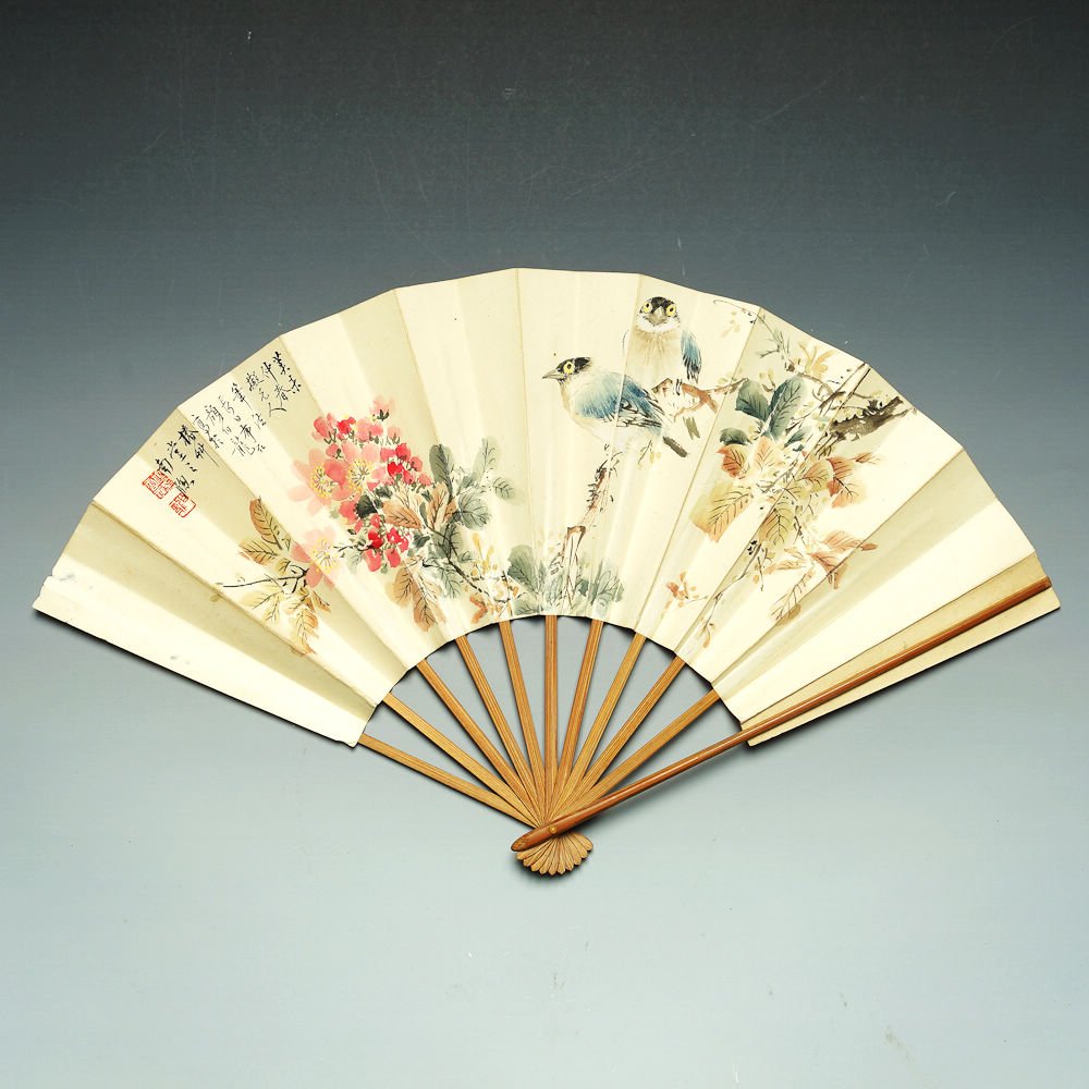 Chinese Framed Fan Painting (1 of 6)