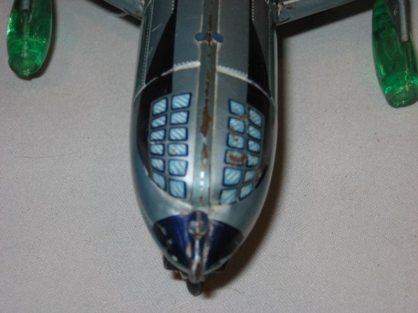 JAP TIN LITHO FRICTION POWERED U.S. AIRFORCE BOMB - 3