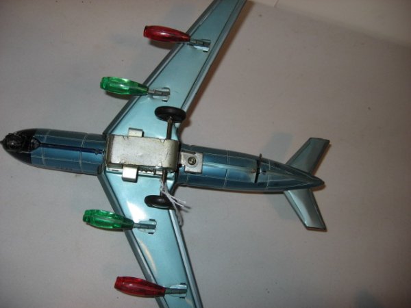JAP TIN LITHO FRICTION POWERED U.S. AIRFORCE BOMB - 5