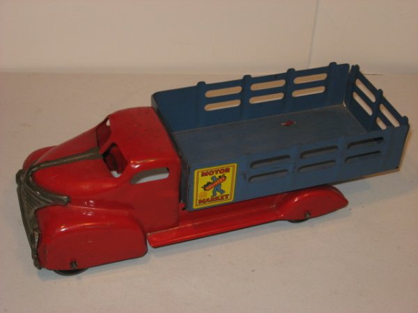 VINTAGE MARX MOTOR MARKET OPEN BED TRUCK
