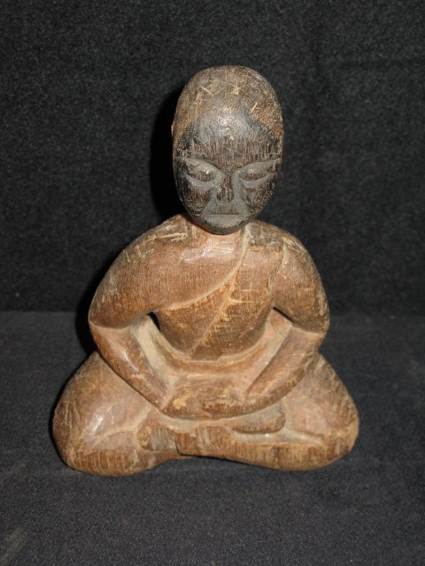 BUDDHIST FIGURE, SOUTHEAST ASIA, 20TH C: BUDDHIST FIGURE, SOUTHEAST ASIA, 20TH CENTURY. APP. 7"H. VGC