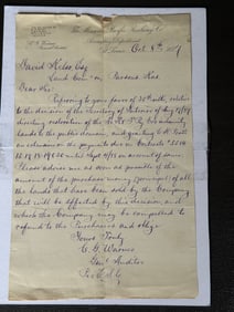 1887 Missouri Pacific Railroad Co. Handwritten Letter from General Auditor St. Louis