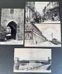 French RPPC Vintage Postcards Castillion and Langres Lot