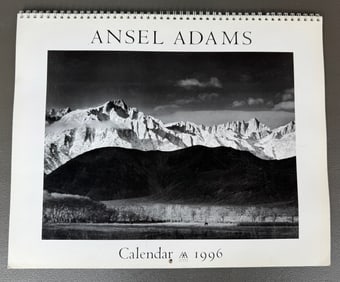 Ansel Adams 1996 Wall Calendar, Unused Yosemite, Sonoma Valley