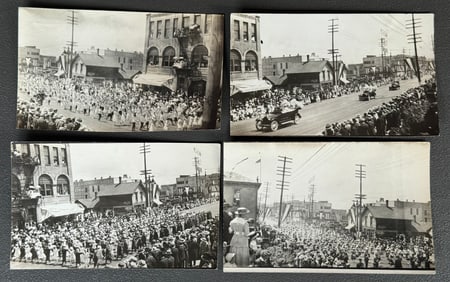 Portland, Oregon Grand Avenue Parade RPPC Postcard Lot - Early 20th Century