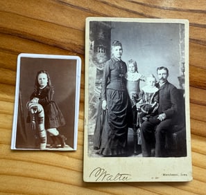 Antique Cabinet Cards, Family and Children Oregon and Iowa