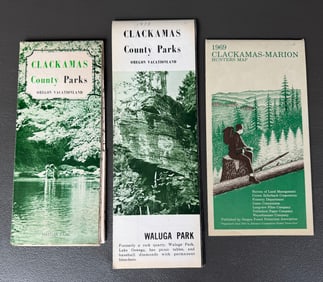 Oregon Clackamas County Parks Vintage Guides, Hunter's Map