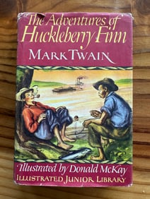 1918 Mark Twain Adventures of Huckleberry Finn Illustrated by Donald McKay w/ Original Dust Jacket