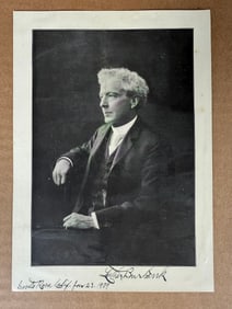 1909 Luther Burbank Signed Bookplate Portrait, Santa Rosa, CA with COA