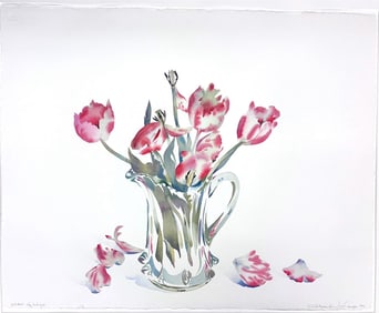 Susan Van Campen (American, b. 1946) – “Pitcher of Tulips,” 1991