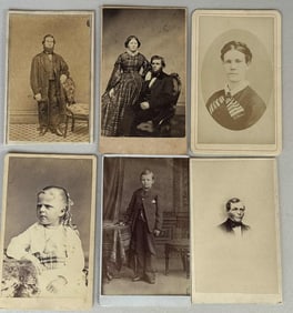6 Antique CDV Photographs – Bath, Maine, Boston, Fitchburg & Milwaukee, ca. 1860s–1880s