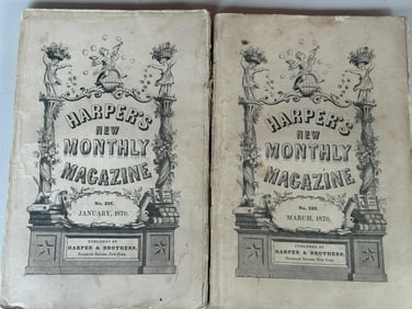 1870 Harper’s New Monthly Magazines, Harper & Brothers, Franklin Square, New York