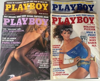 Playboy Magazines 1985 Set of 4 Issues (June, July, August, April 1985)