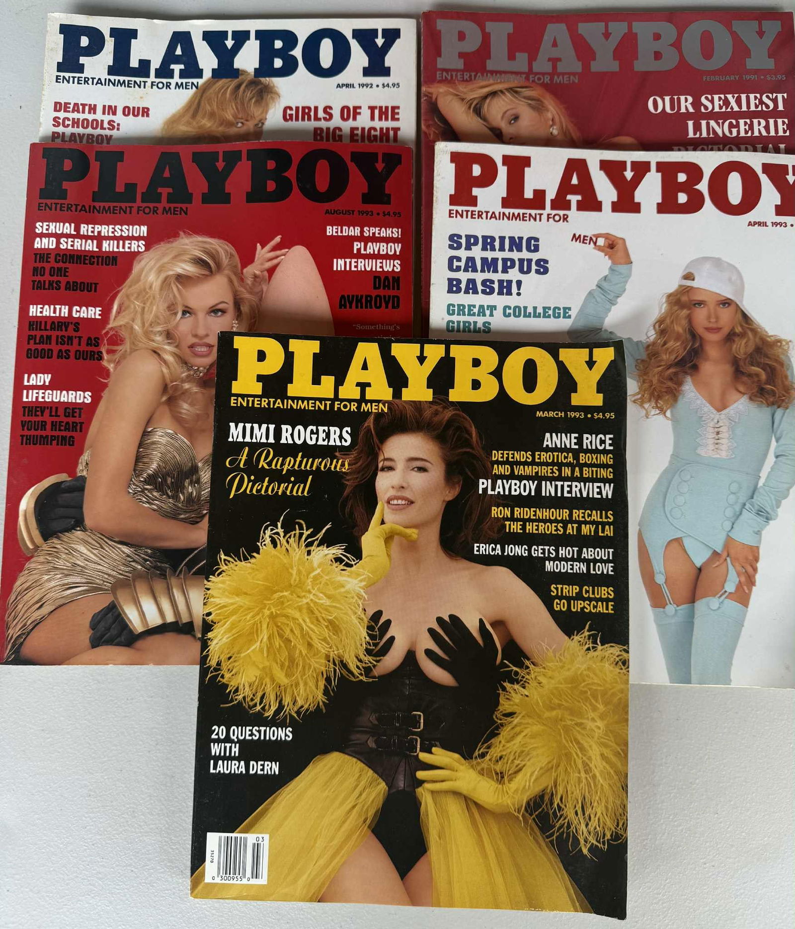 Playboy Magazine Collection — 5 Issues (1991–1993) Cindy Crawford, Coneheads (1 of 2)