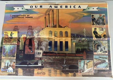 1942 Coca-Cola Our America: Electricity No. 1 – Production of Electrical Power