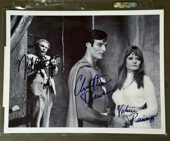 Christopher Reeve, Ned Beatty & Valerie Perrine Signed “Superman” 8x10 Photo – Signed