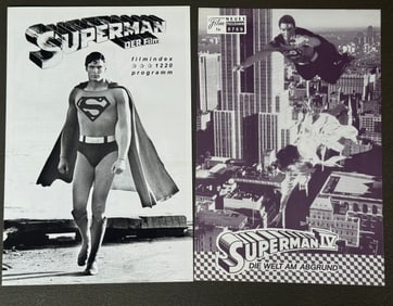 Lot of 2 German Superman Cinema Programs – Superman: Der Film