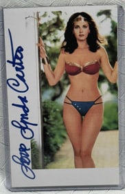Lynda Carter Signed Wonder Woman Print Card — Love, Lynda Carter — Davy Jones Locker COA