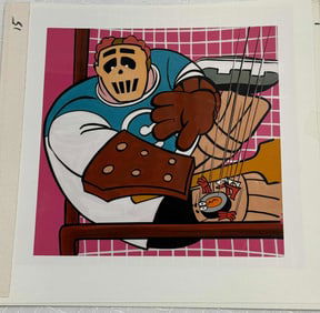 Peter Puck & Goalie Scene Original Production Cel (c. 1970s)