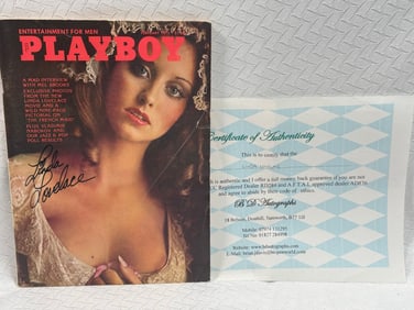 Linda Lovelace Signed Playboy Magazine – February 1975 (With COA)