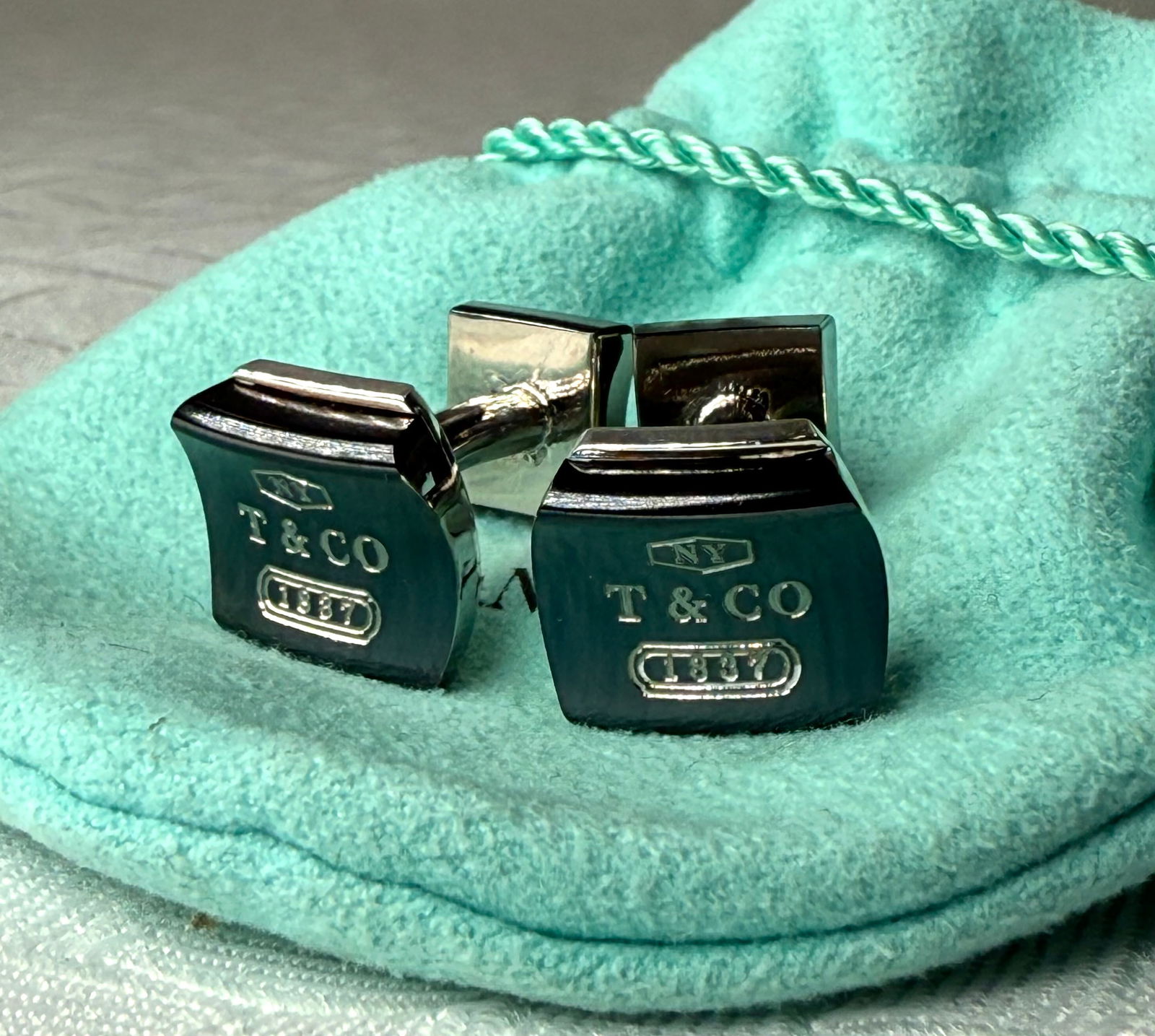 Tiffany & Co. “1837” Sterling Silver Cufflinks – Hallmarked NY T&CO (1 of 3)