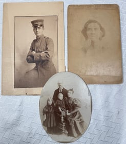 Mixed Lot of Antique Cabinet Cards & Portrait Photographs (6 pcs)