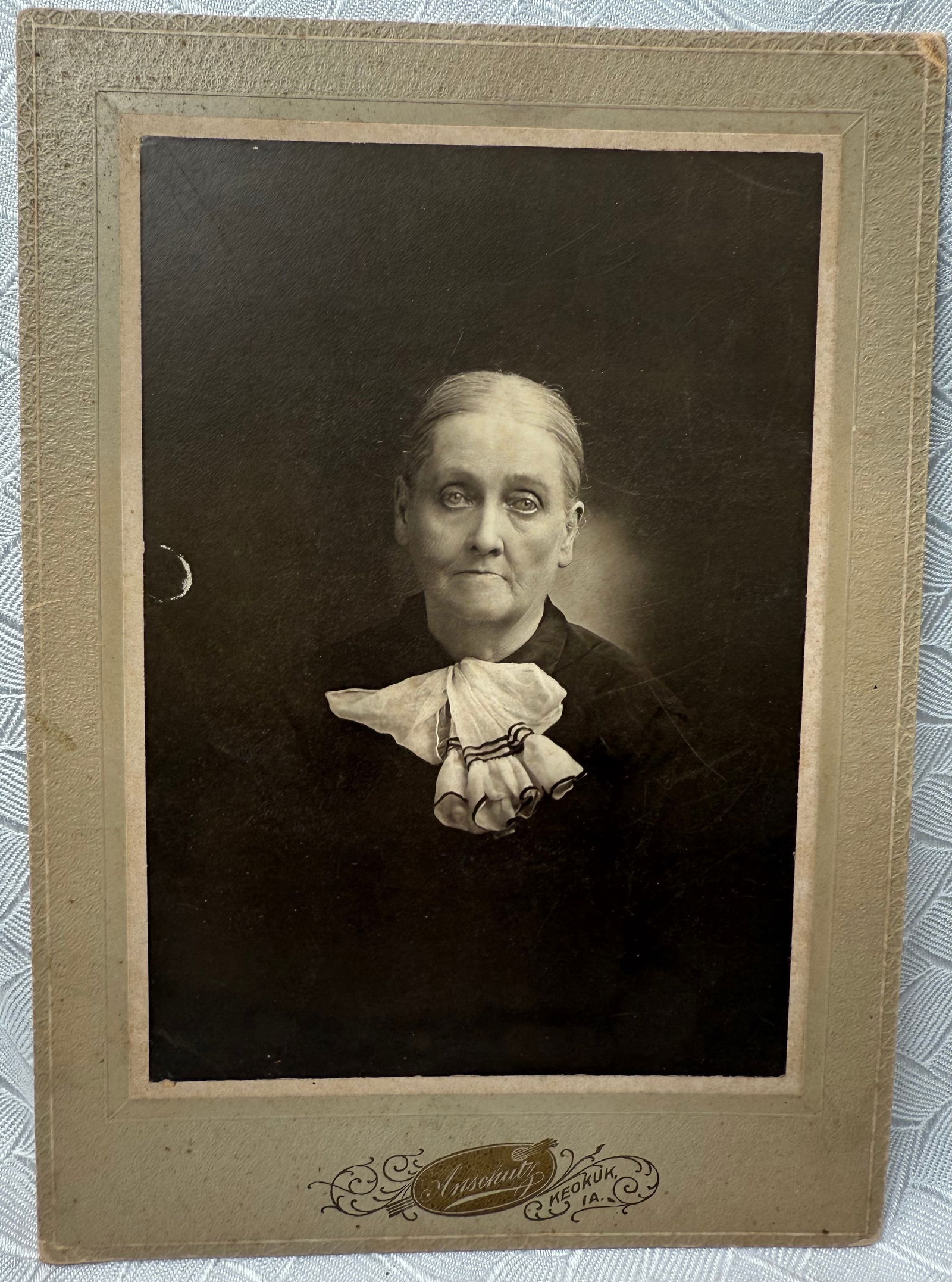 Lot of 2 Antique Cabinet Portraits – Stevens & Son (Chicago) & Arscott (Keokuk, IA), Identified (1 of 4)