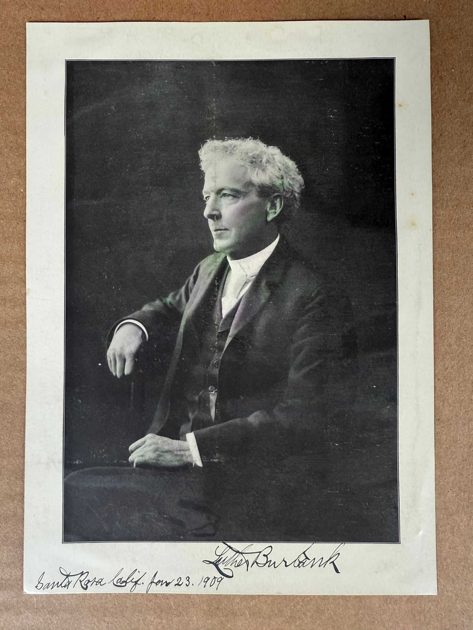 Luther Burbank Hand-Signed Portrait Bookplate (1909) – Santa Rosa, CA – With University Archives (1 of 4)