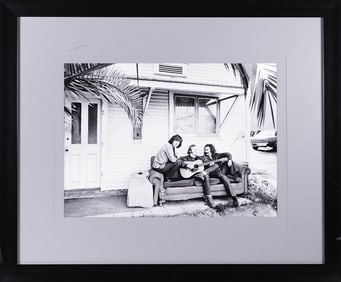 Crosby, Stills & Nash 1969 Outtake Photograph by Henry Diltz, Framed, Hard Rock Las Vegas