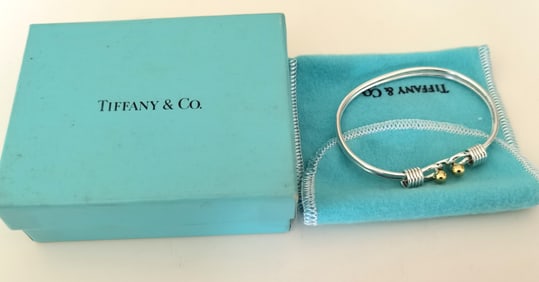 Tiffany & Co. Sterling Silver Bracelet with 18K Gold Accents