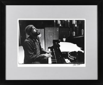 Marvin Gaye Photograph by Jim Britt – Signed, Hard Rock Hotel Las Vegas Display Print, Framed w/