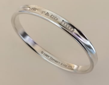 Tiffany & Co. Sterling Silver Bangle Bracelet, c. 1997, 925, Signed