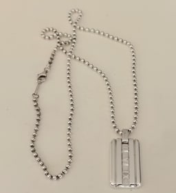 Tiffany & Co. “Atlas” Sterling Silver Roman Numeral Pendant Necklace, 2003