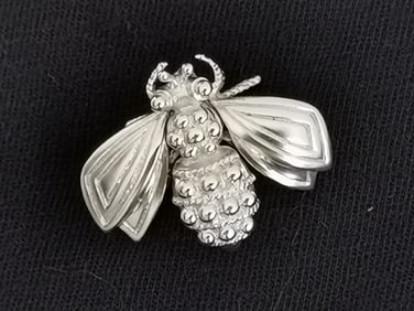 Tiffany & Co. Sterling Silver Bee Brooch / Pin, Vintage Figural Design