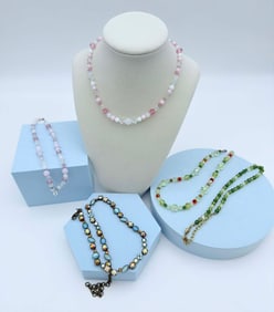 Lot of Three Contemporary Beaded Jewelry Necklaces Including Sorrelli