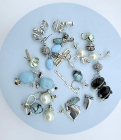 Designer & Sterling Earrings Grab Bag – Carolee, Swarovski, Gemstone, Pearl & Silver Tone