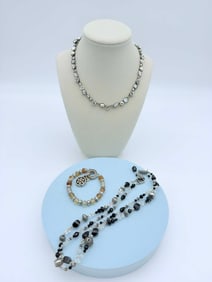 Three Fashion Jewelry Pieces, Including Signed Sorrelli Necklace & Tres Jolie Bracelet, Bracelet