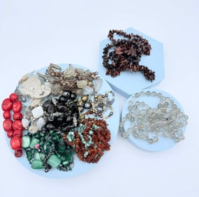 Fashion Jewelry Lot – Beaded Necklaces & Bracelets, Mixed Materials 925