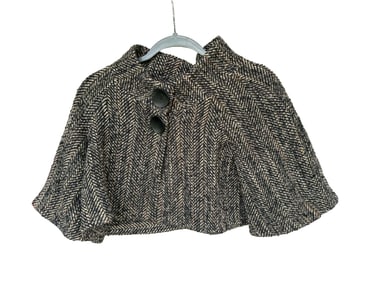 Theory Wool Tweed Cape Jacket – Size Large, Classic Womans