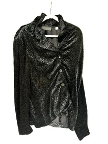 Donna Karan Black Textured Asymmetrical Jacket – US 10 Womans